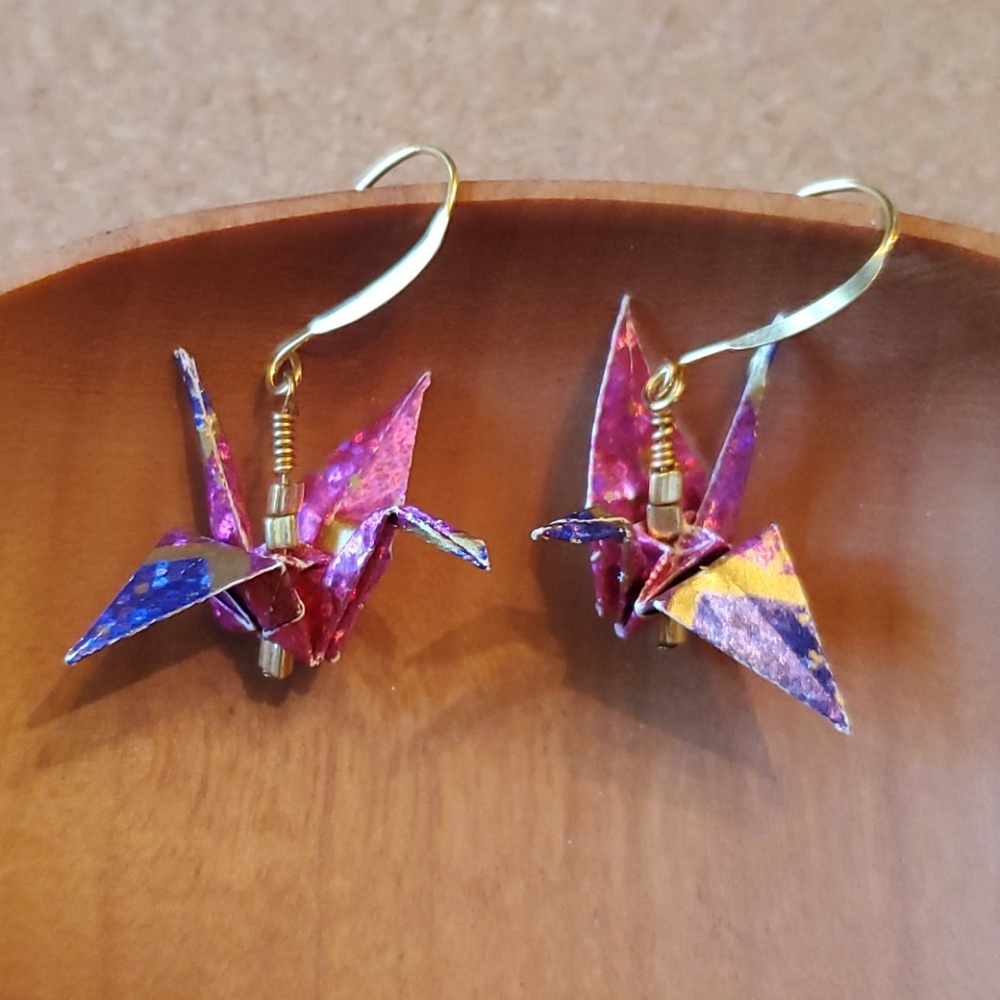 Hand Made Origami Earrings
